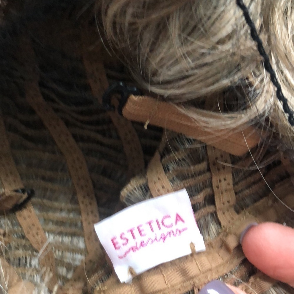 Estetica Designs Wig Petite Kate Ash Brown With Platinum Blonde Blend - Picture 10 of 16